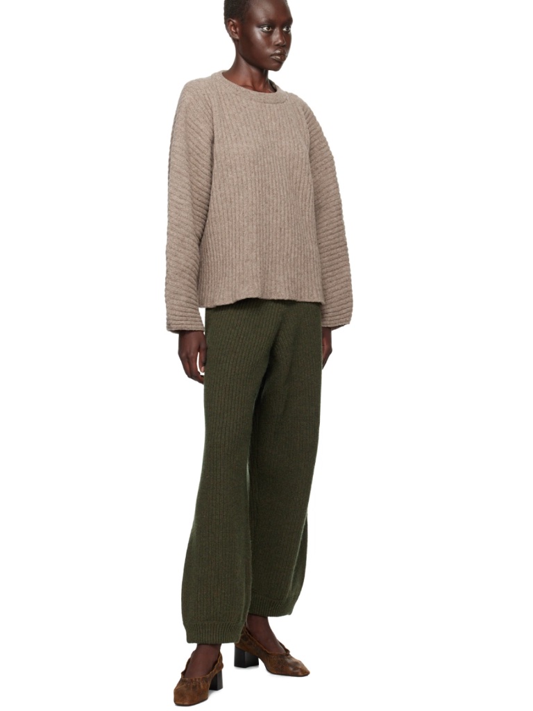 Baserange Mea Pants In Foret Olive Green